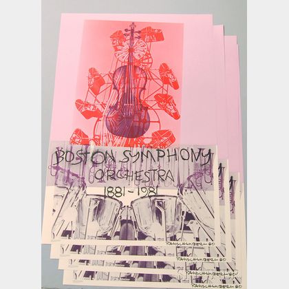After Robert Rauschenberg (American, 1925-2008) Four Boston Symphony Orchestra Centennial Posters.