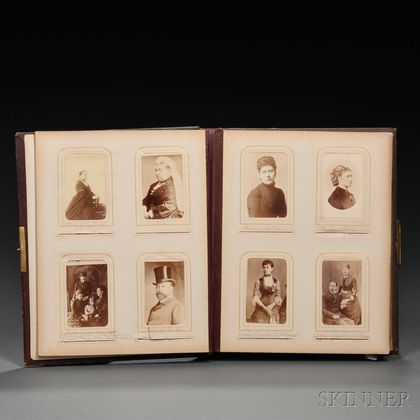 Carte-de-Visites and Cabinet Card Album of 19th Century European Royalty