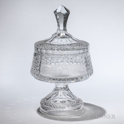 Waterford Crystal Covered Footed Bowl