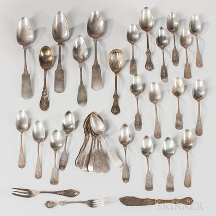 Group of Coin and Sterling Silver Flatware