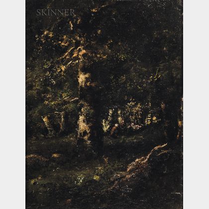 Camille Magnus (French, 1850-1877) Barbizon Landscape