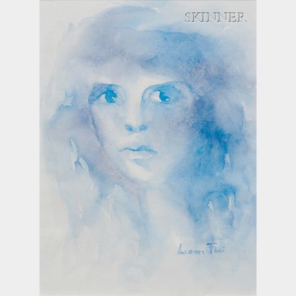 Leonor Fini (French, 1908-1996) Portrait in Blue