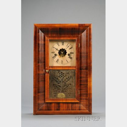 Miniature Mahogany Ogee Clock by Waterbury Clock Company