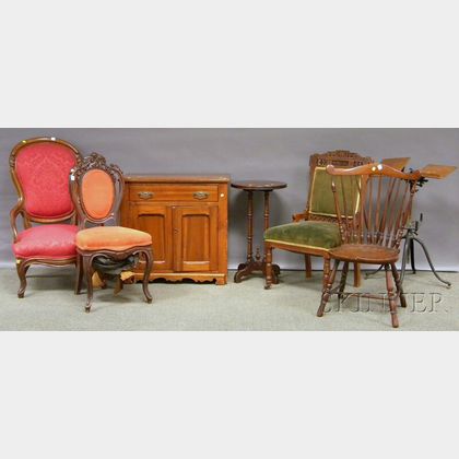 Seven Pieces of Assorted Victorian Furniture