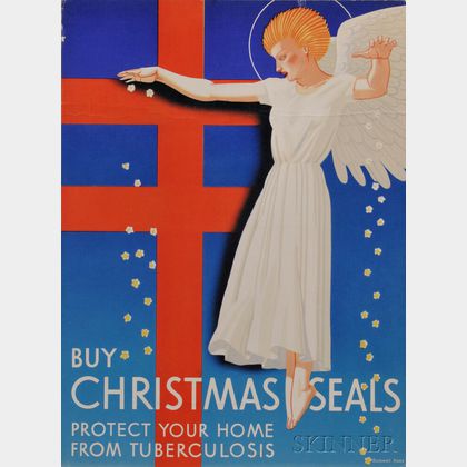 Kent, Rockwell (1882-1971) Christmas Seals Proof and Poster, 1939.