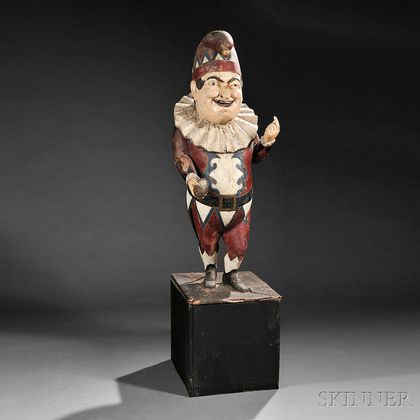 Polychrome Carved Punch Tobacconist Figure