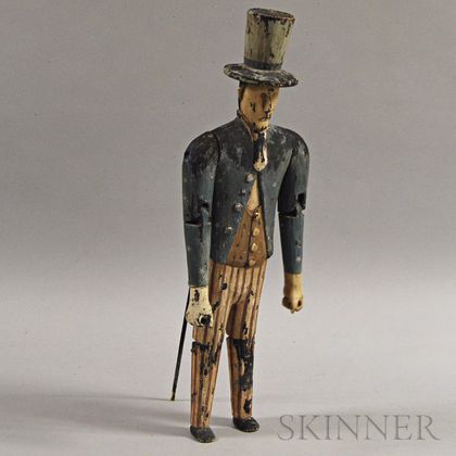 Polychrome, Carved, and Articulated Uncle Sam Figure