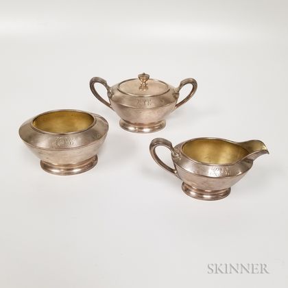 Mount Vernon Co. Silversmiths Sterling Silver Three-piece Tea Set