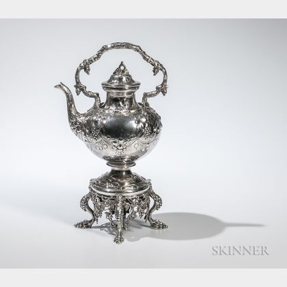 William Gale & Son Coin Silver Kettle-on-Stand