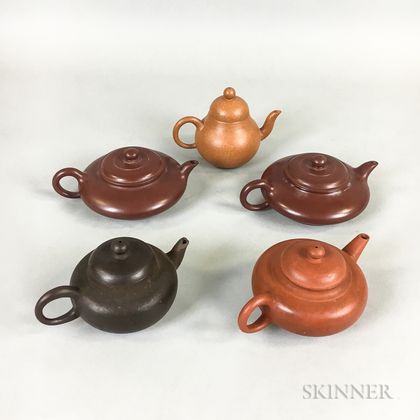 Five Small Yixing Teapots
