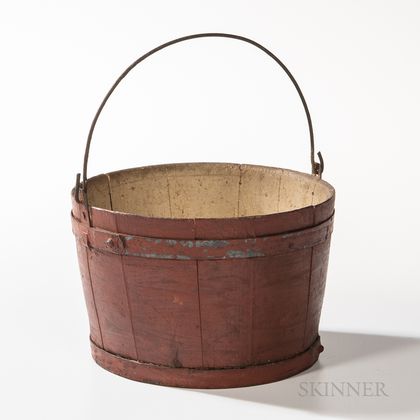 Shaker Red-painted Pail