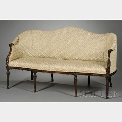George III Carved Mahogany Settee in the French Taste