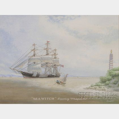 American School, 20th Century "Sea Witch" Departing Whampoa, 1847.