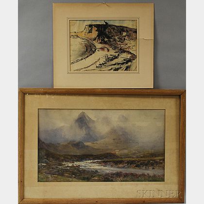 Two Works: Arthur Trevithin Nowell (British, 1862-1940),Highland Landscape