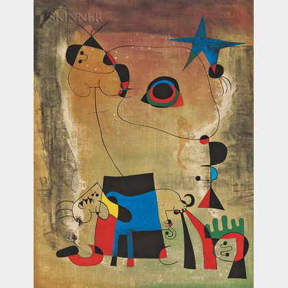 After Joan Miró (Spanish, 1893-1983) Le chien bleu