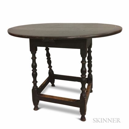 Black-painted Maple and Pine Tavern Table