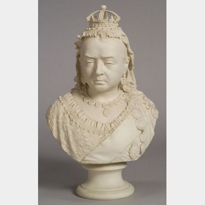 Robinson & Leadbeater Parian Jubilee Bust of Queen Victoria