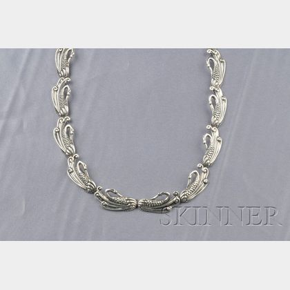 Unique Taxco Silver Sterling Link Necklace - Aztec Victory | NOVICA