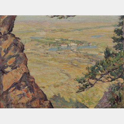 Robert Lewis Reid (American, 1862-1929) View of the Broadmoor Hotel (from Cheyenne Mountain)