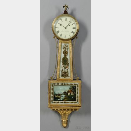 Federal Gilt-gesso and Eglomise Patent Timepiece