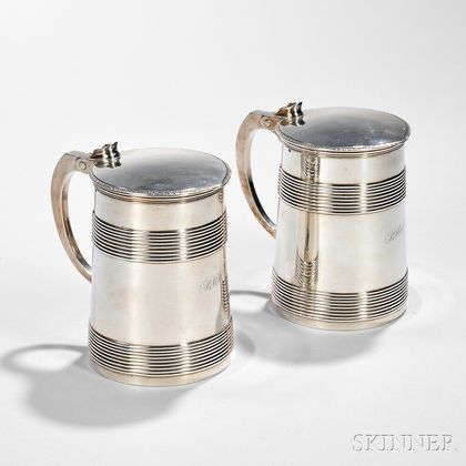 Two George III Sterling Silver Tankards