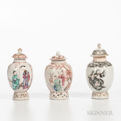 Three Small Export Porcelain Jars