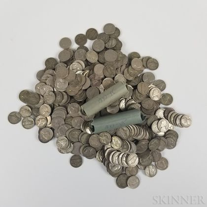 Large Group of Mostly Buffalo and Jefferson War Nickels. Estimate $200-400