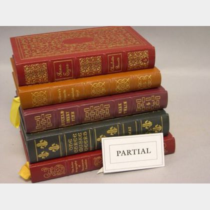 Set of Forty-two Gilt Leather-Bound, The 100 Greatest Books Ever Written