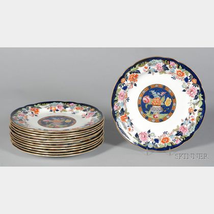 Set of Twelve Copeland/Late Spode Earthenware Plates