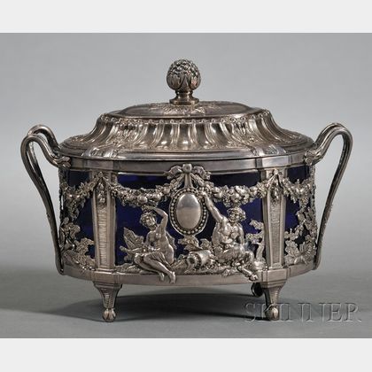 Louis XVI Silver Covered Sugar Bowl