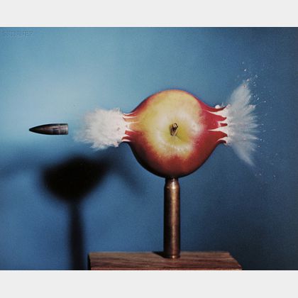 Harold Eugene Edgerton (American, 1903-1990) Bullet Piercing an Apple