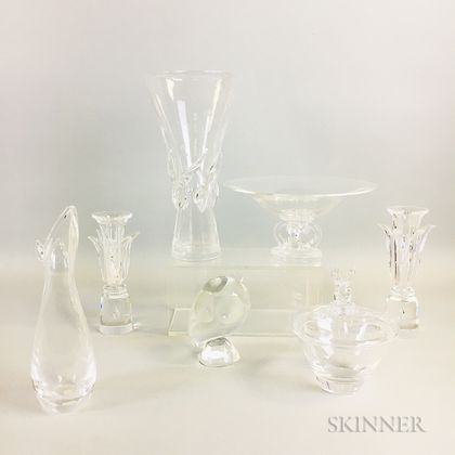 Five Pieces of Steuben Glassware