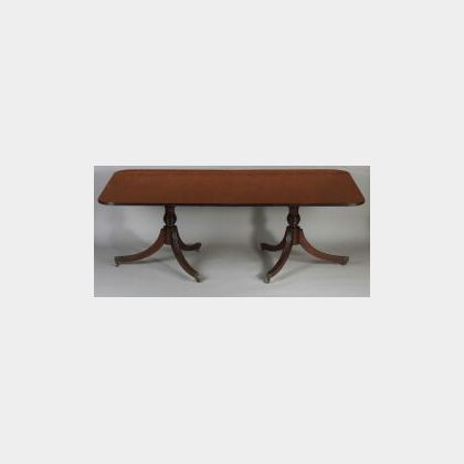 Regency-style Mahogany Two Pedestal Dining Table