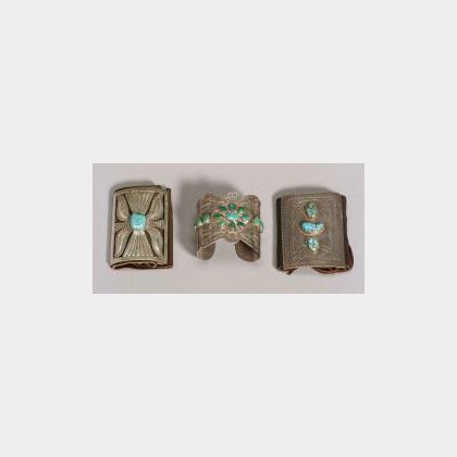 Three Southwest Silver and Turquoise Items