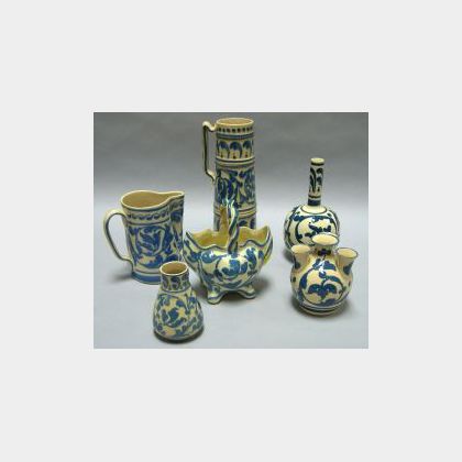 Aller Vale Sandringham Tankard, Sandringham Scrolls Tulip Vase, Jug and Bottle-form Vase, a Scrolls Rope-Handled Basket, and a Cabinet 
