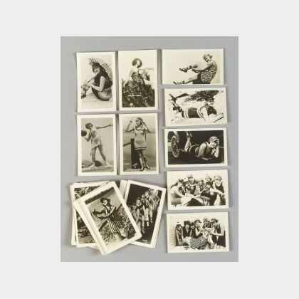 Collection of Twenty-nine Miniature Mack Sennett Comedies Starlet Portrait Cards
