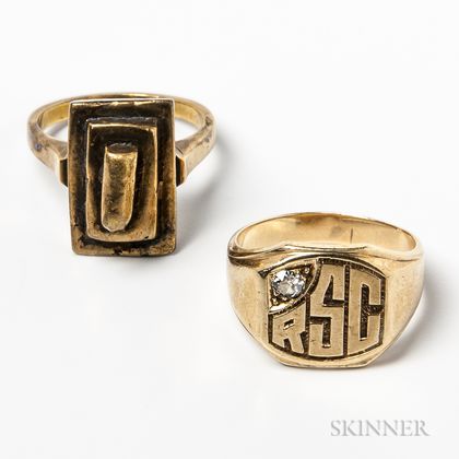 Two 14kt Gold Rings