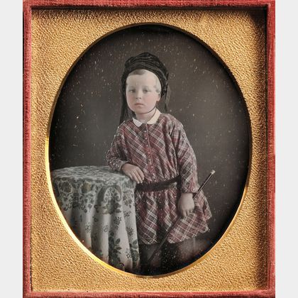 American School, 19th Century Hand-tinted Quarter-plate Daguerreotype of Joseph Webster as a Boy