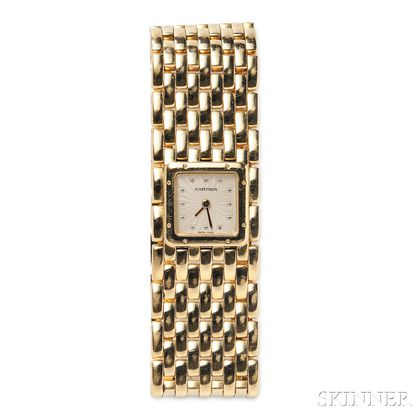 Lady's 18kt Gold "Panthere Ruban" Wristwatch, Cartier
