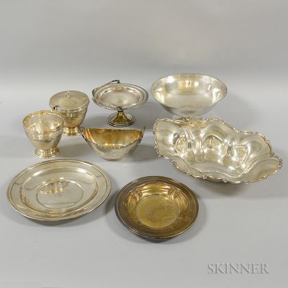 Eight Pieces of Sterling Silver Tableware