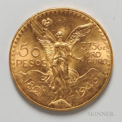 1946 Mexican 50 Pesos Gold Coin