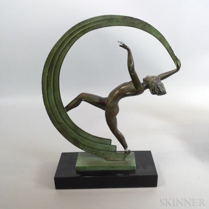 Art Deco Figure Bacchanale by Janle for Le Verrier