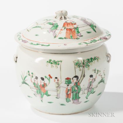 Export Porcelain Covered Jar