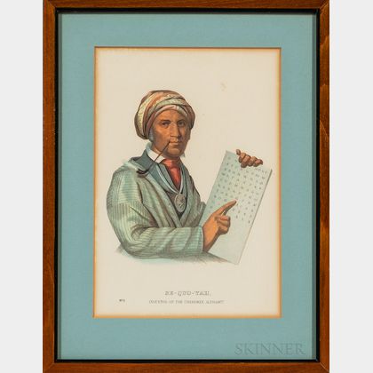 Six Framed Colored Lithographs of Native Americans