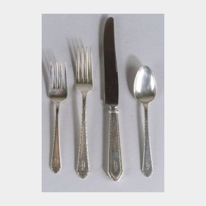 Rogers, Lunt & Bowlen Sterling &#34;William and Mary&#34; Pattern Partial Flatware Service