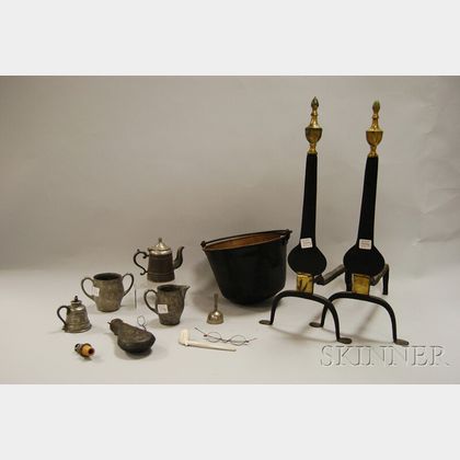 Group of Assorted Metal Fireplace and Domestic Items