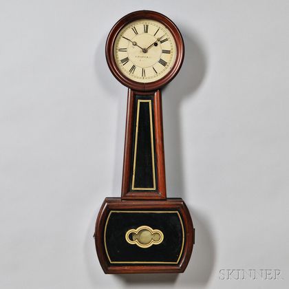 Rosewood Grain-painted Patent Timepiece or "Banjo" Clock