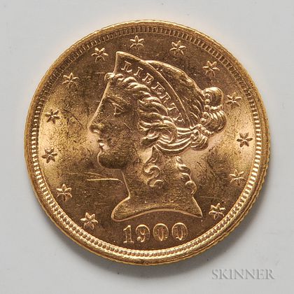 1900 $5 Liberty Head Gold Coin