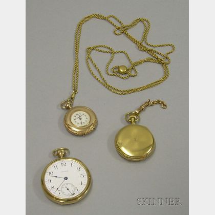 Three Assorted Gold and Gold-filled Pocket Watches