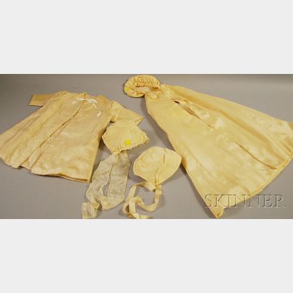 Three French Silk Christening Garments